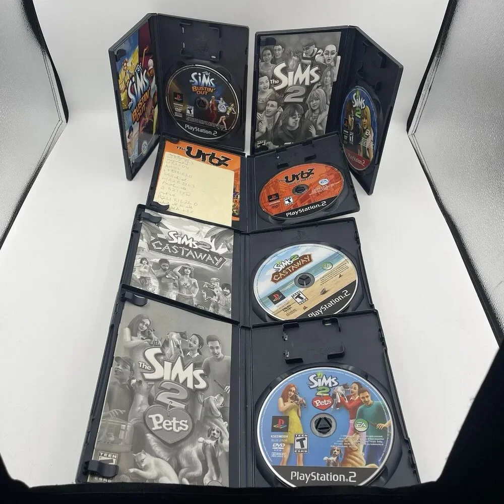 Sims 2 Castaway Pets Urbz In The City Bustin Out BUNDLE SET - Sony PlayStation 2